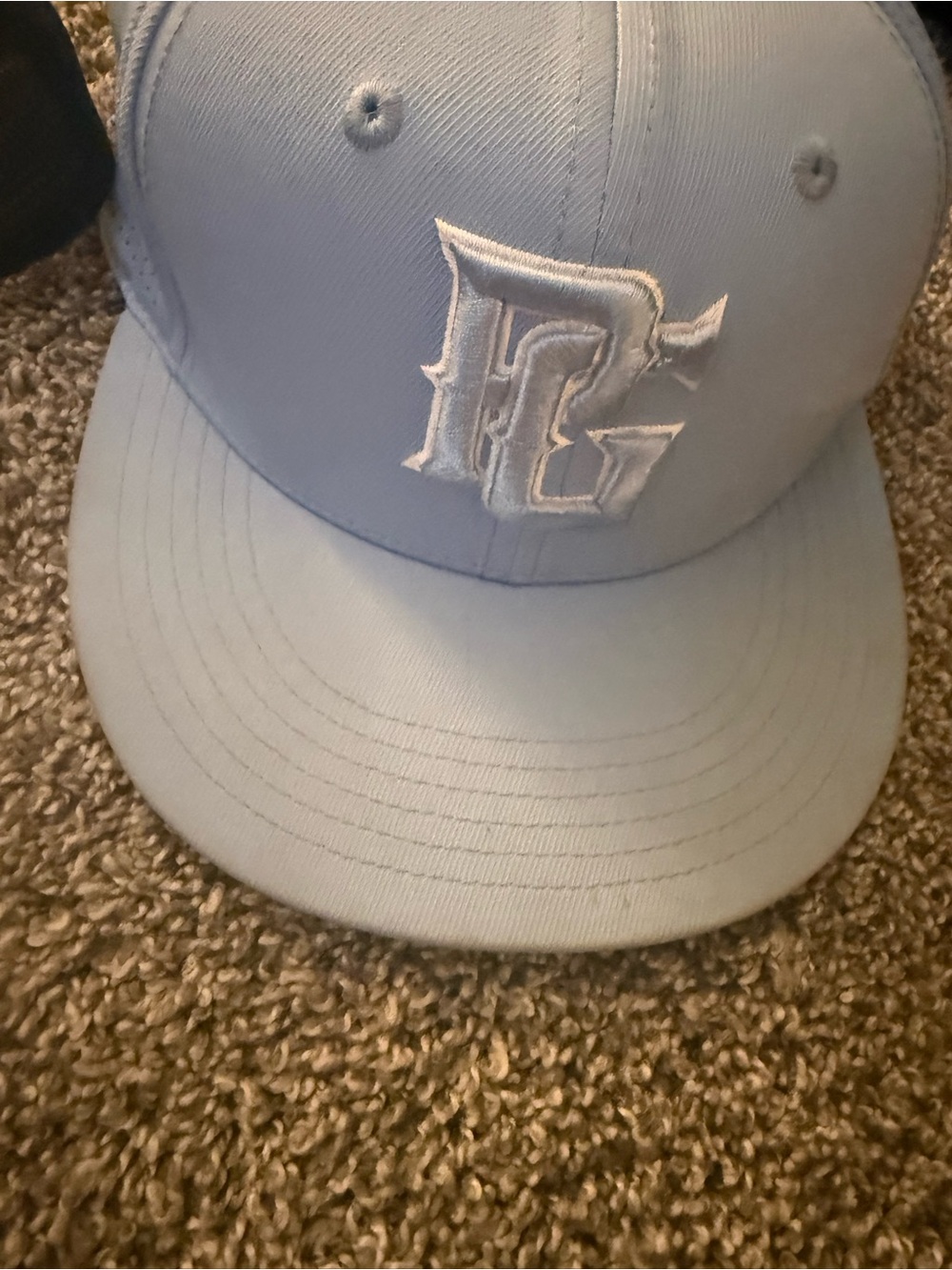 Perfect game Kids Light Blue Snapback Hat with Raised Monogram